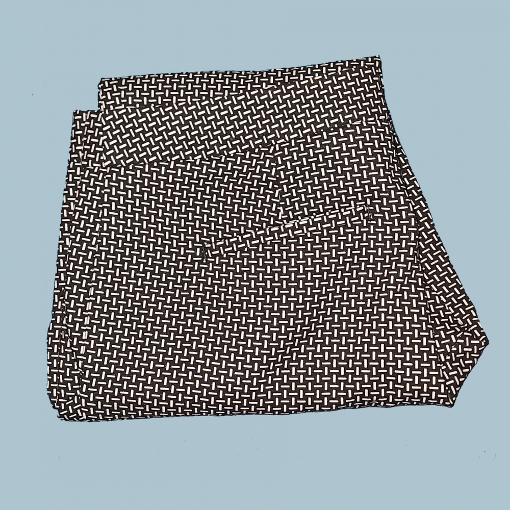 Express Black & White Mid-Rise Ankle Pants, 8